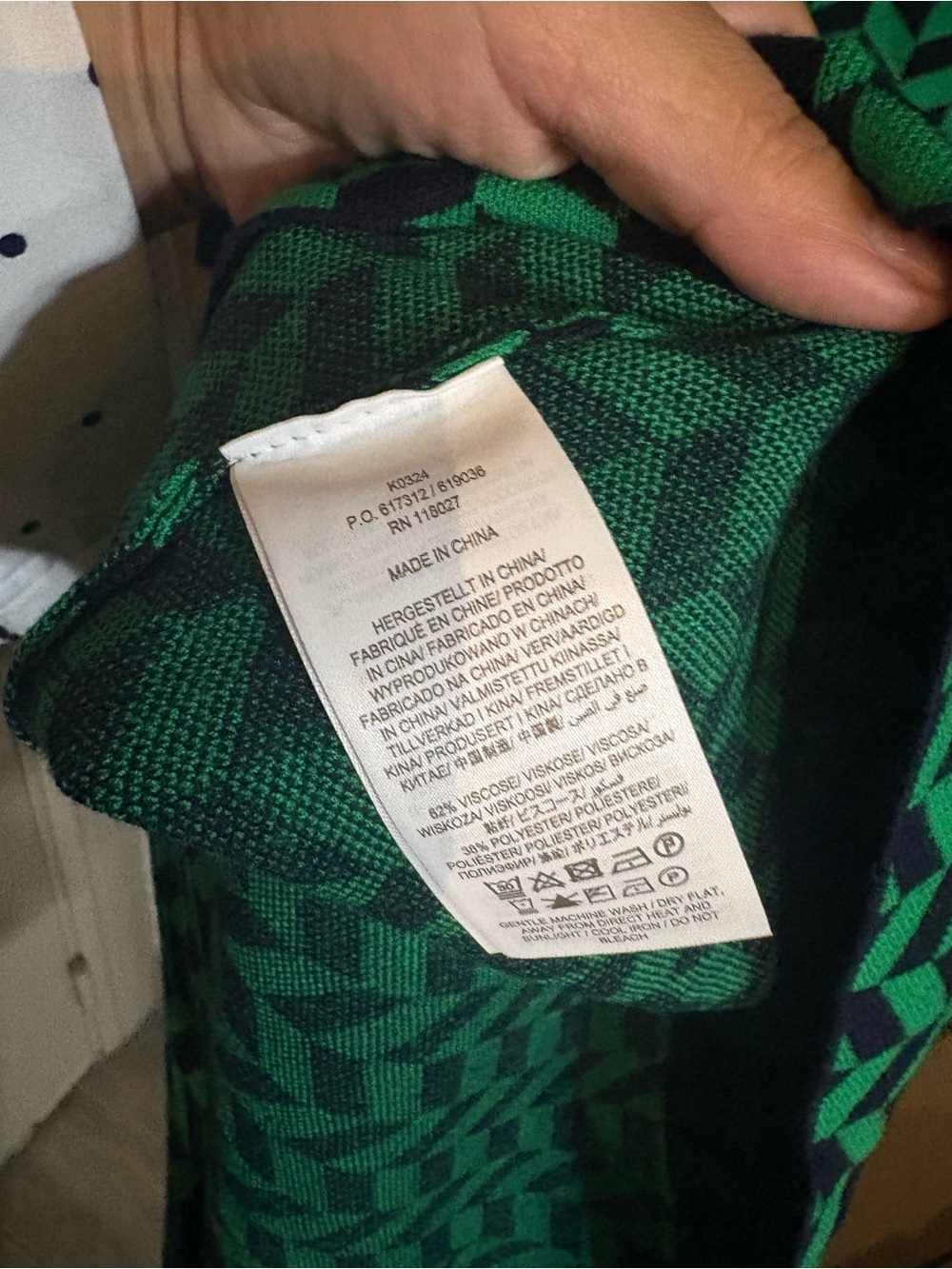 Boden Green and Navy Chevron Knit Dress - Picture 10 of 10